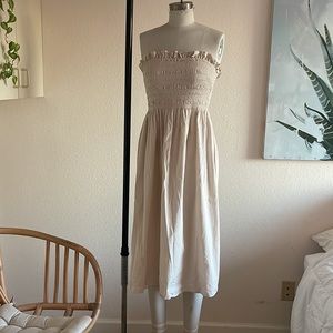 H&M Cotton Strapless Dress